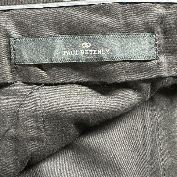Paul Betenly Suit Mens 42L Jacket 36x31 Pants Black Brown Pinstripe Thomas Wool - Picture 12 of 13